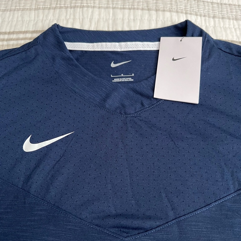 NIKE Coaches Long Sleeve DRI-FIT Athletic Footballs Top Navy DJ5118-419 Men’s XL